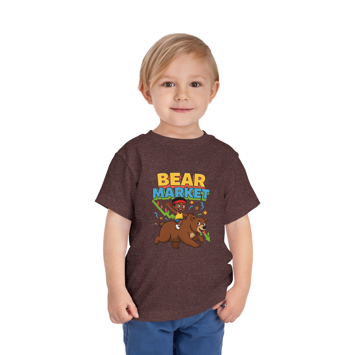BEAR MARKET. Boys' Toddler Tee | Funny Finance Kids Clothing