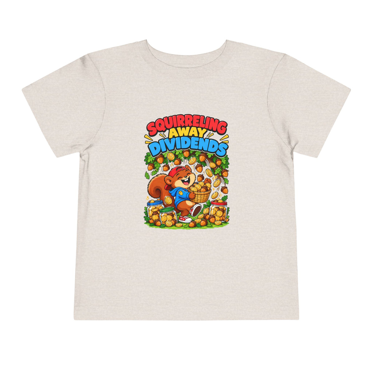 SQUIRRELING AWAY DIVIDENDS. Toddler Tee | Funny Finance Kids Clothing