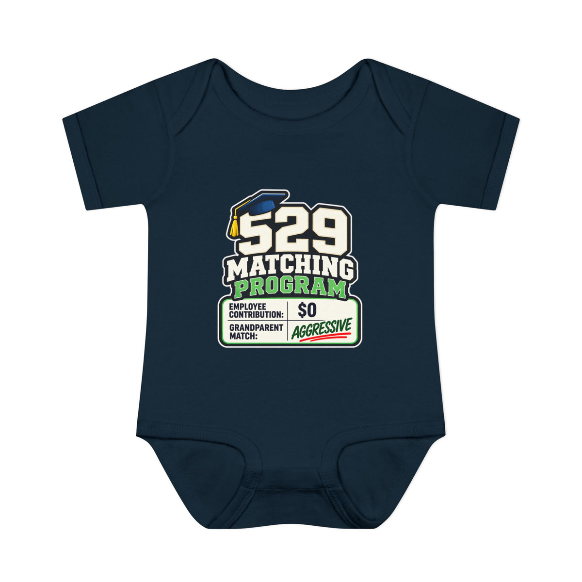 529 Matching Program: Grandparents Baby Bodysuit | Funny Finance Kids Clothing