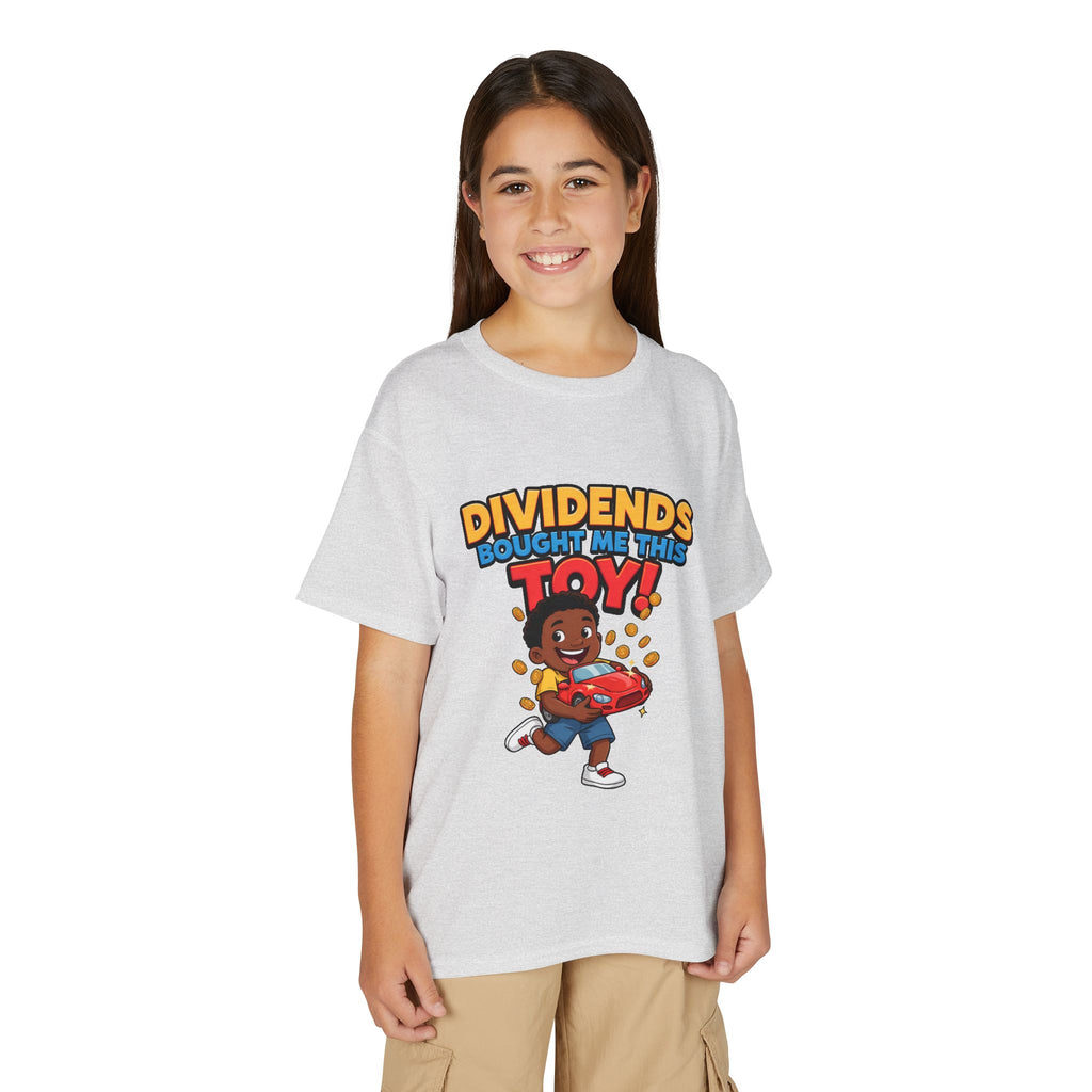 DIVIDENDS BOUGHT ME THIS TOY. Boys' Youth Tee | Funny Finance Kids Clothing
