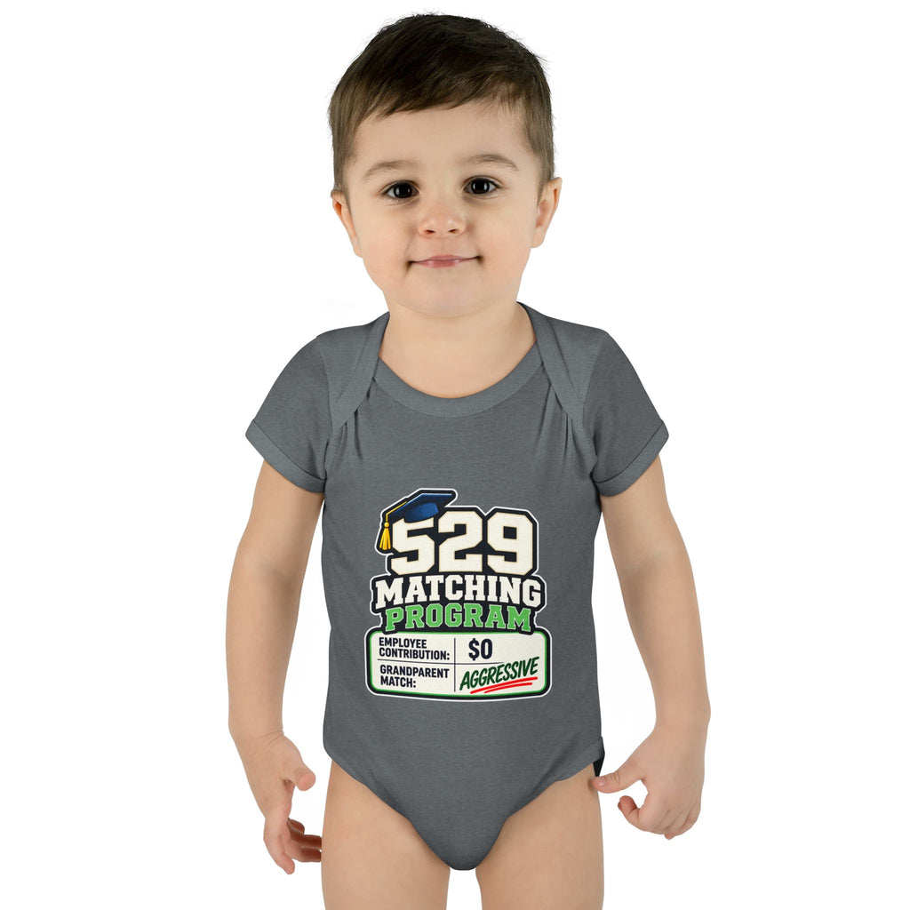 529 Matching Program: Grandparents Baby Bodysuit | Funny Finance Kids Clothing