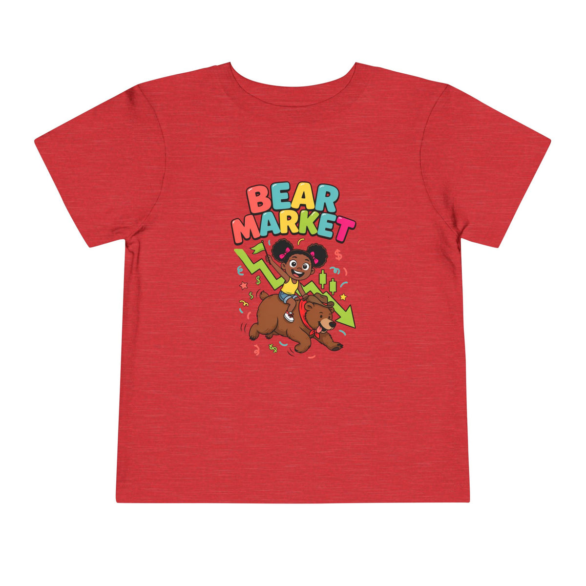 BEAR MARKET. Girls' Toddler Tee | Funny Finance Kids Clothing