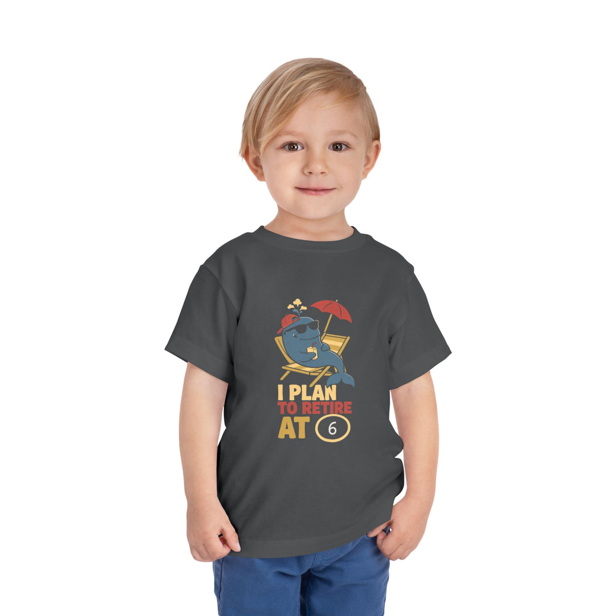 I PLAN TO RETIRE AT [AGE]. Toddler Tee | Personalized Funny Finance Kids Shirt