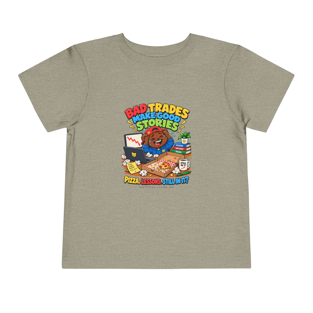 BEAR BAD TRADES. Toddler Tee | Funny Finance Kids Clothing