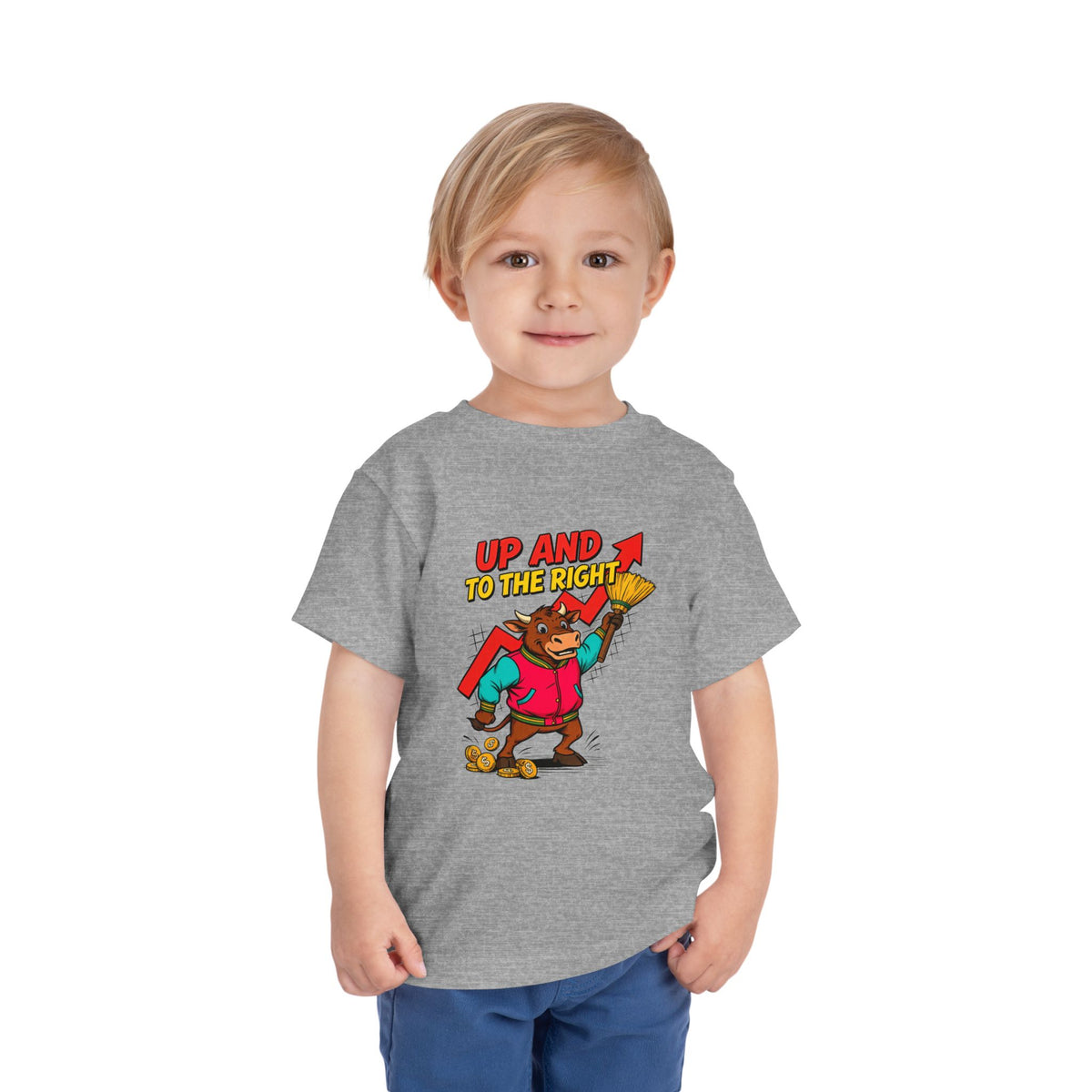 UP AND TO THE RIGHT. Toddler Tee | Funny Finance Kids Clothing