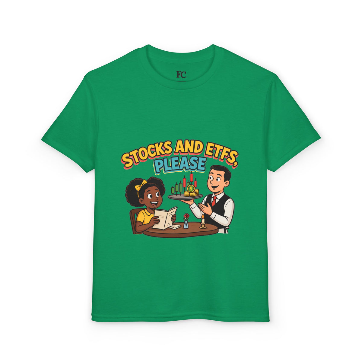 STOCKS AND ETFS, PLEASE. Girls' Youth Tee | Funny Finance Kids Clothing