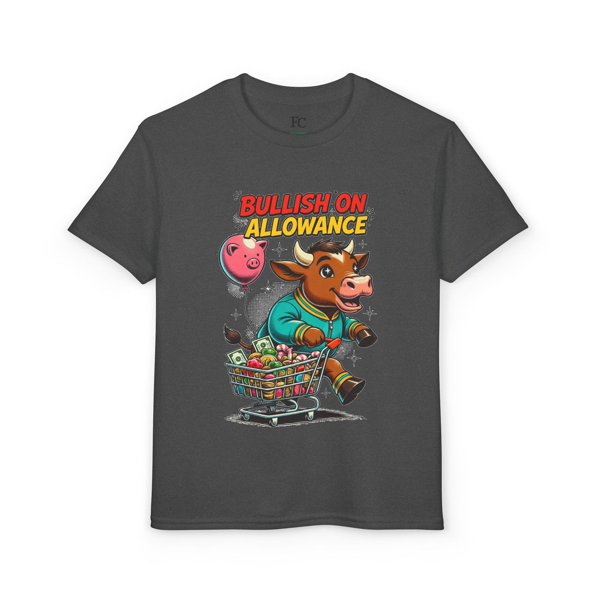 BULLISH ON ALLOWANCE. Youth Tee | Funny Finance Kids Clothing