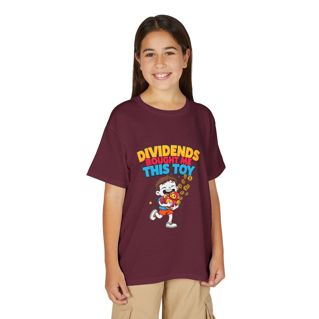 DIVIDENDS BOUGHT ME THIS TOY. Boys' Youth Tee | Funny Finance Kids Clothing
