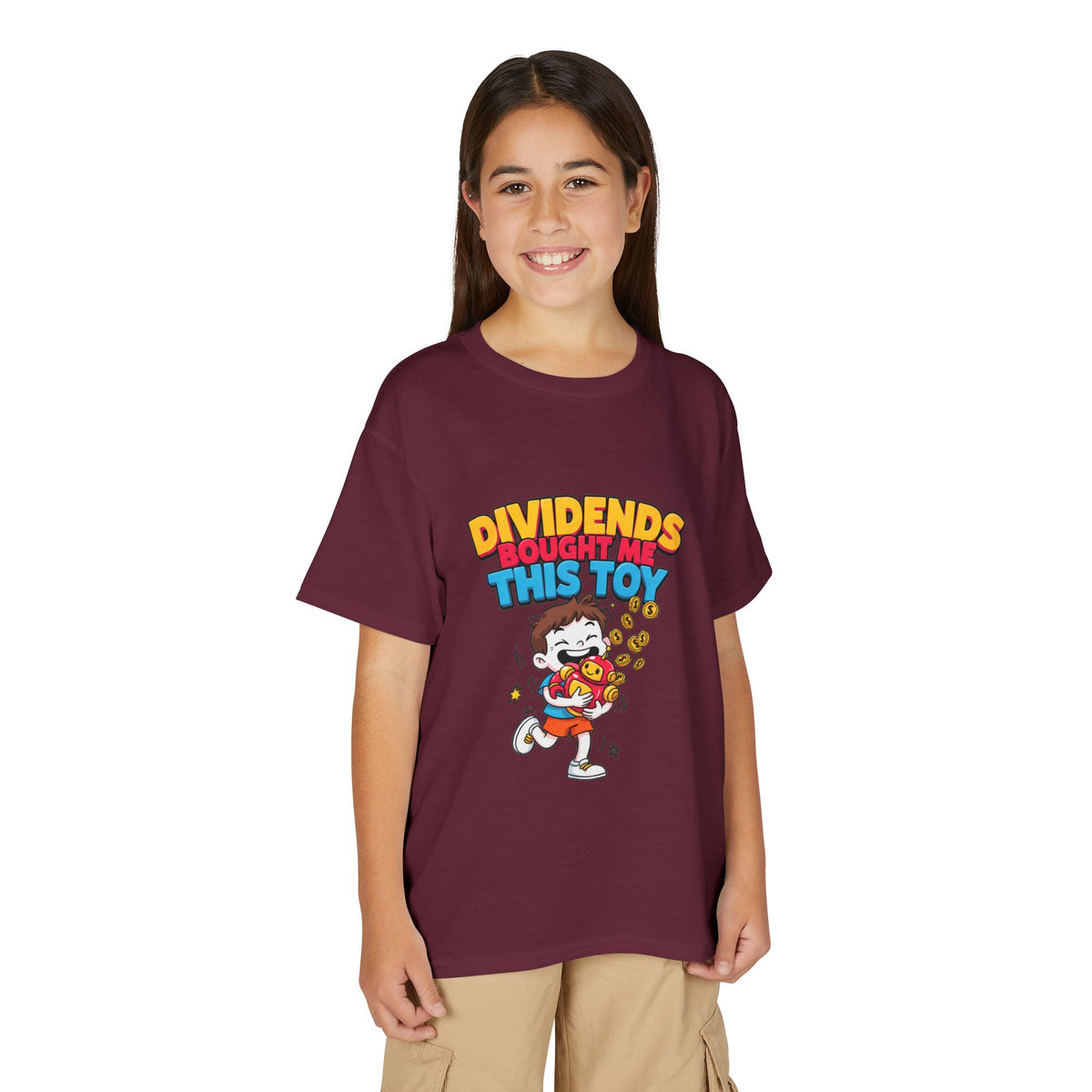 DIVIDENDS BOUGHT ME THIS TOY. Boys' Youth Tee | Funny Finance Kids Clothing