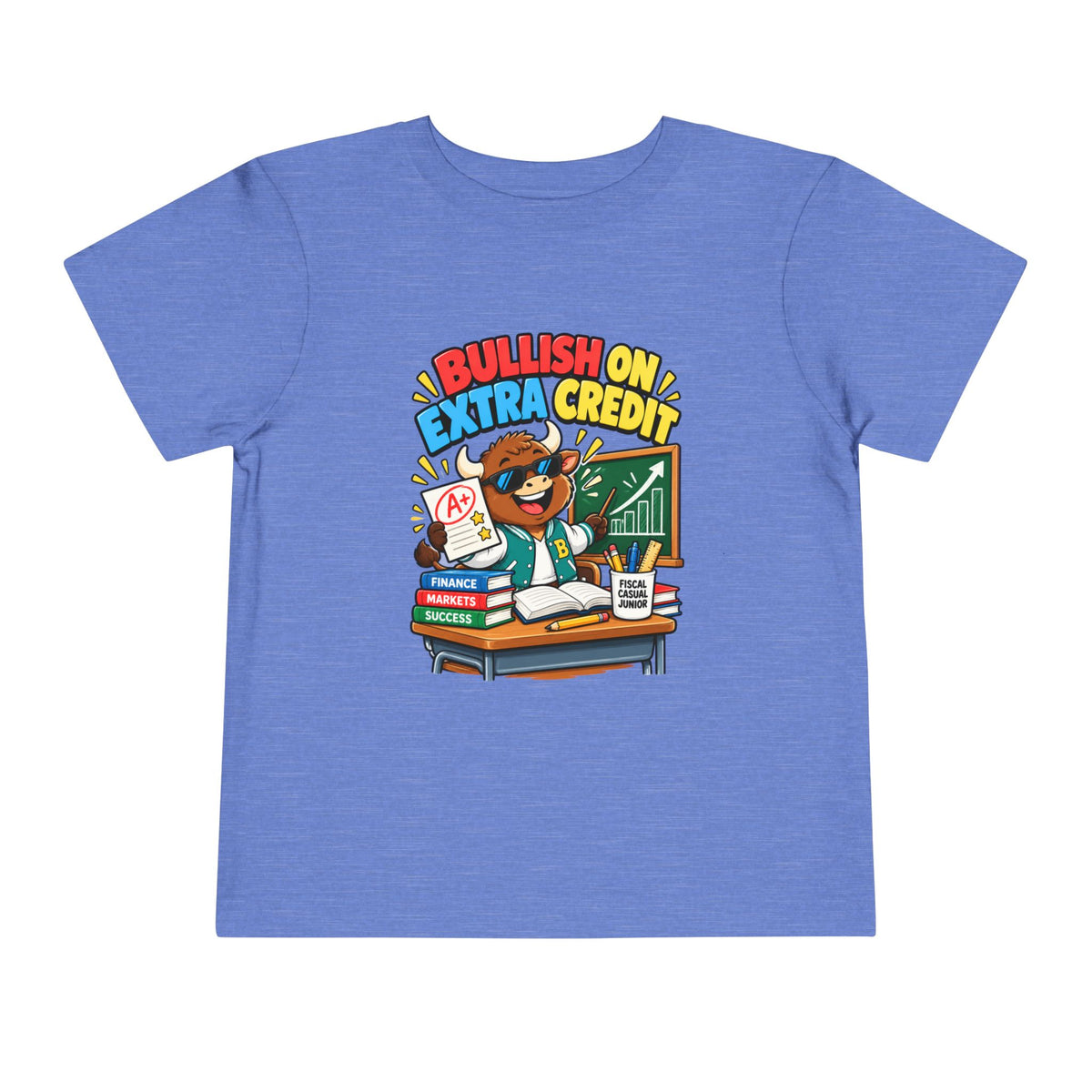 BULLISH ON EXTRA CREDIT. Toddler Tee | Funny Finance Kids Clothing