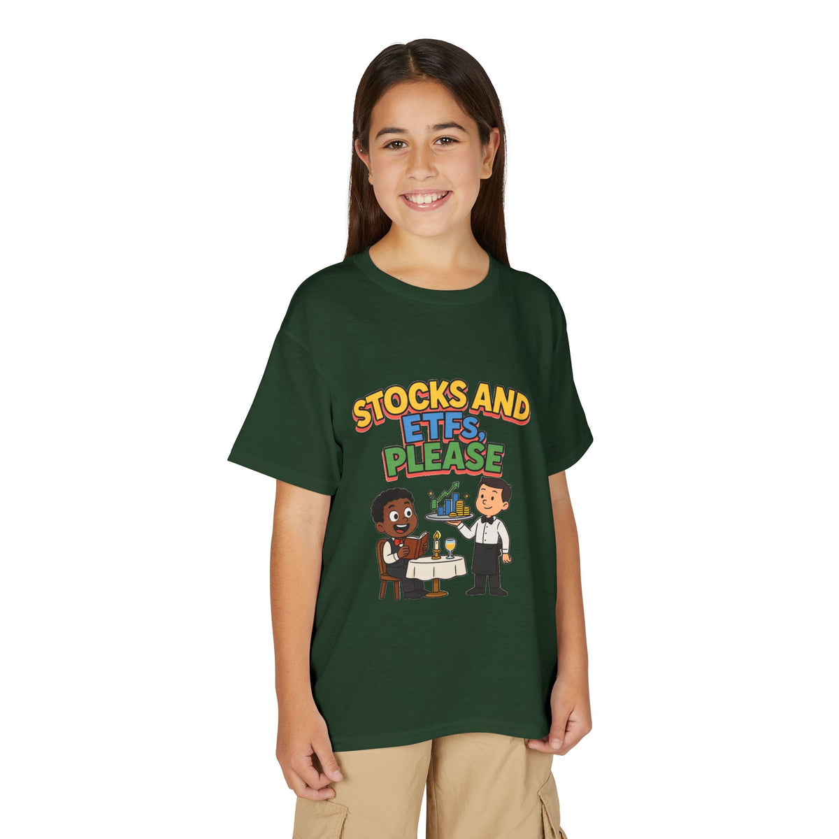 STOCKS AND ETFS, PLEASE. Boys' Youth Tee | Funny Finance Kids Clothing