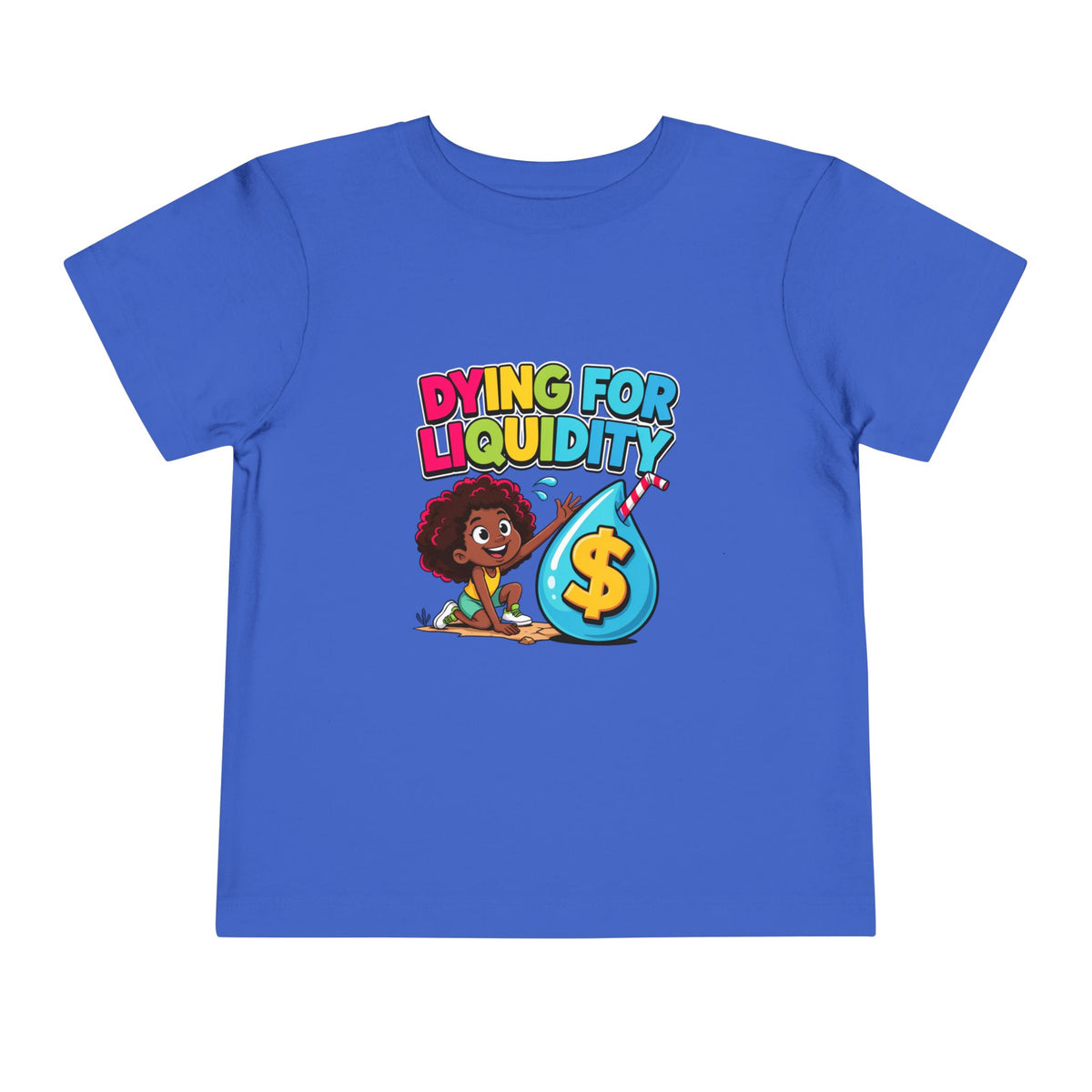 K-SHAPED ECONOMY? I'M STILL ON COLORS AND SHAPES. Girls' Toddler Tee | Funny Finance Kids Clothing