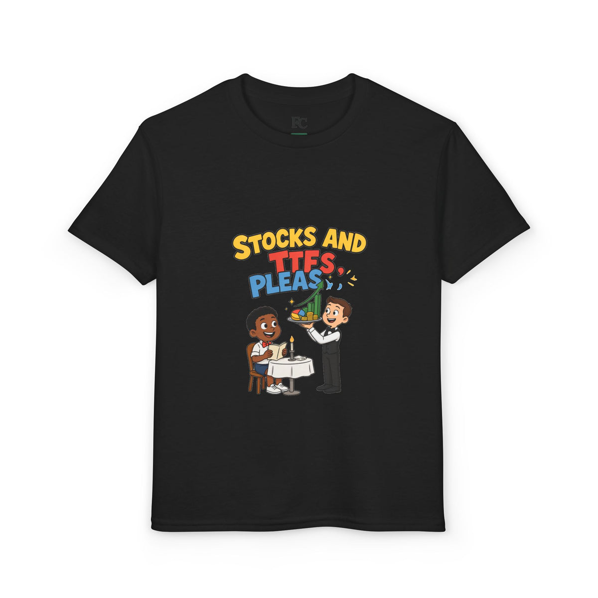 STOCKS AND ETFS, PLEASE. Boys' Youth Tee | Funny Finance Kids Clothing
