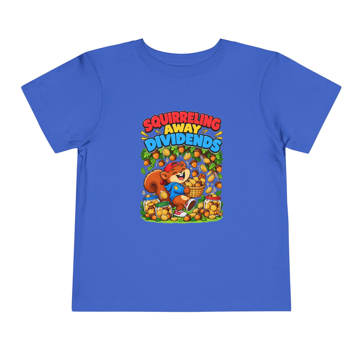 SQUIRRELING AWAY DIVIDENDS. Toddler Tee | Funny Finance Kids Clothing