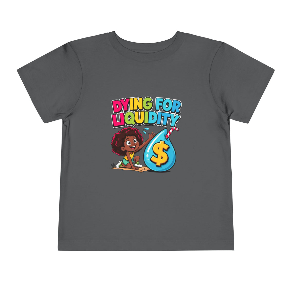 K-SHAPED ECONOMY? I'M STILL ON COLORS AND SHAPES. Girls' Toddler Tee | Funny Finance Kids Clothing