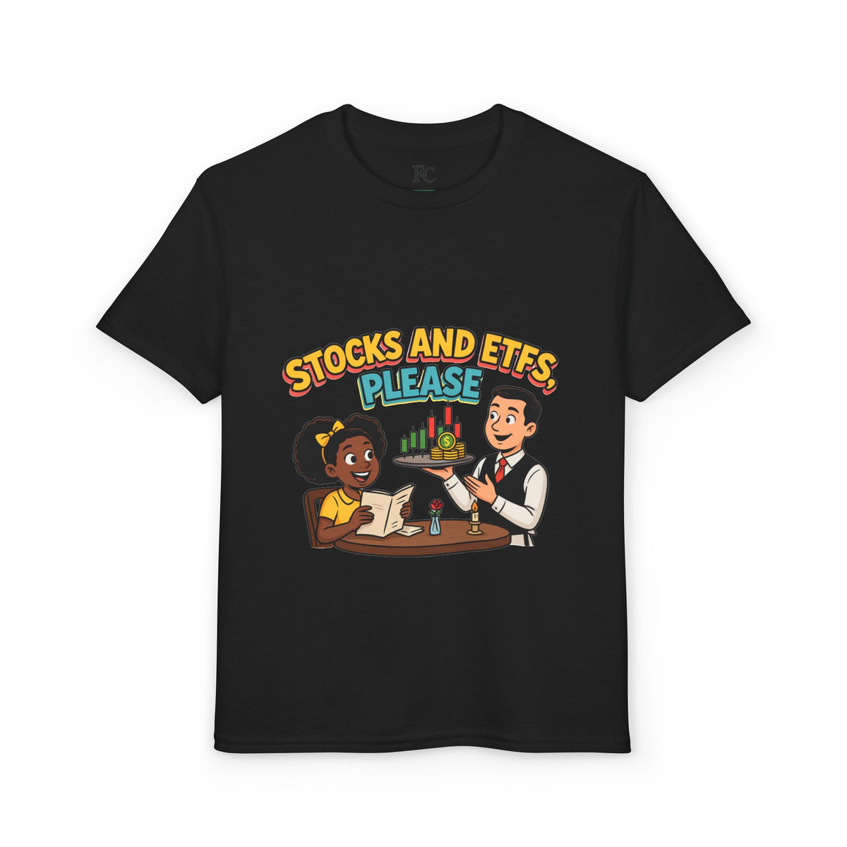 STOCKS AND ETFS, PLEASE. Girls' Youth Tee | Funny Finance Kids Clothing