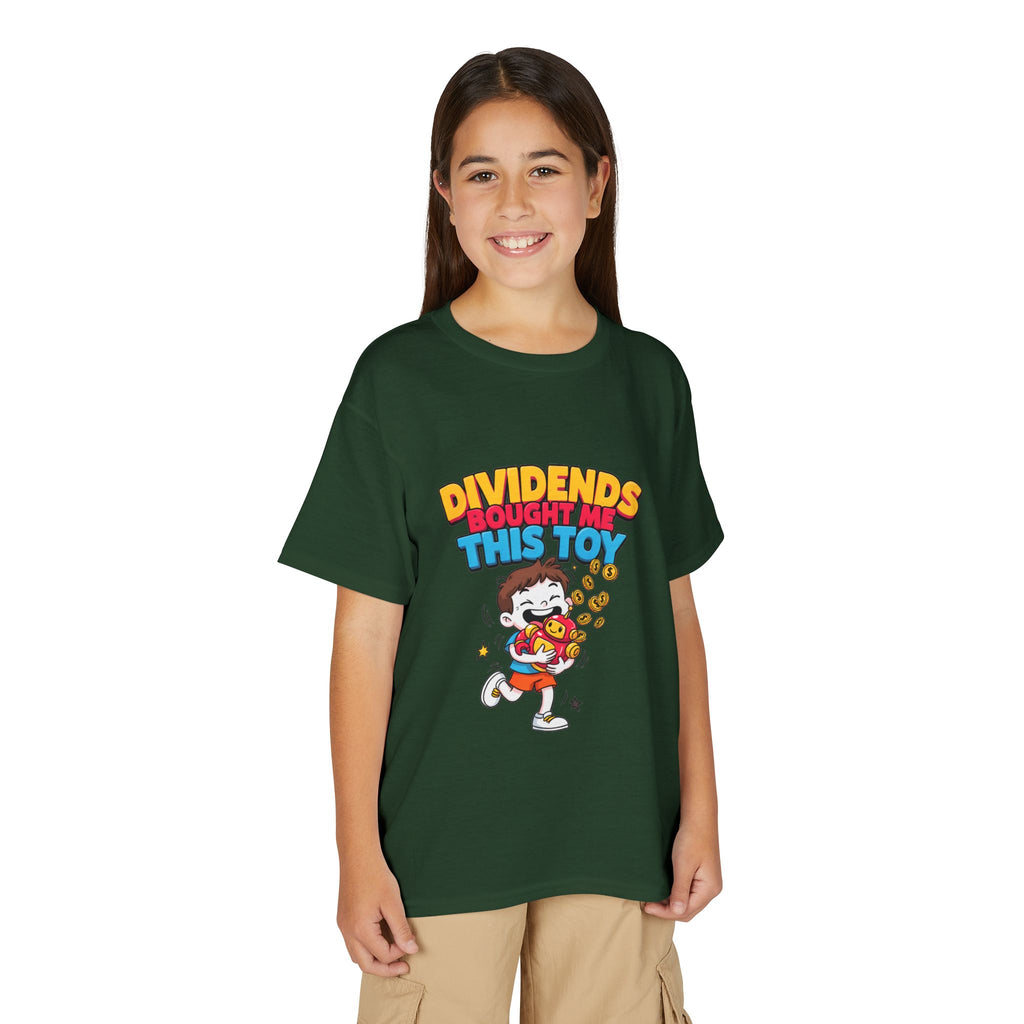 DIVIDENDS BOUGHT ME THIS TOY. Boys' Youth Tee | Funny Finance Kids Clothing