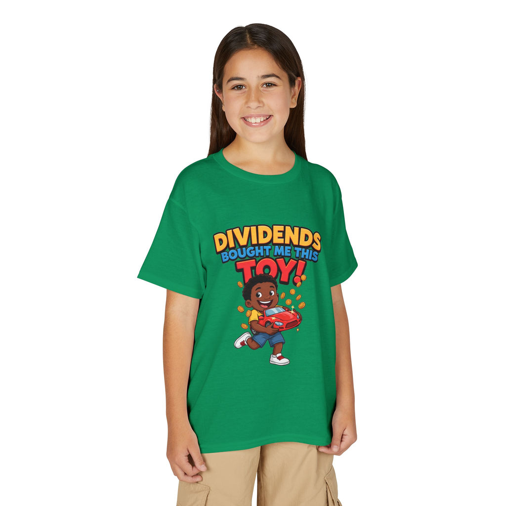 DIVIDENDS BOUGHT ME THIS TOY. Boys' Youth Tee | Funny Finance Kids Clothing