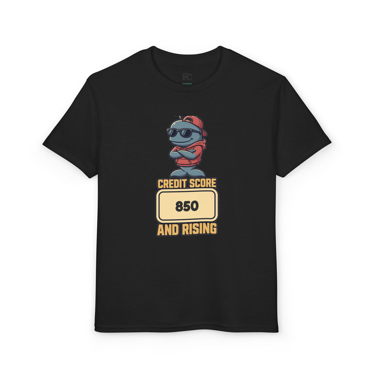 CREDIT SCORE: [SCORE] AND RISING. Youth Tee | Personalized Funny Finance Kids Shirt