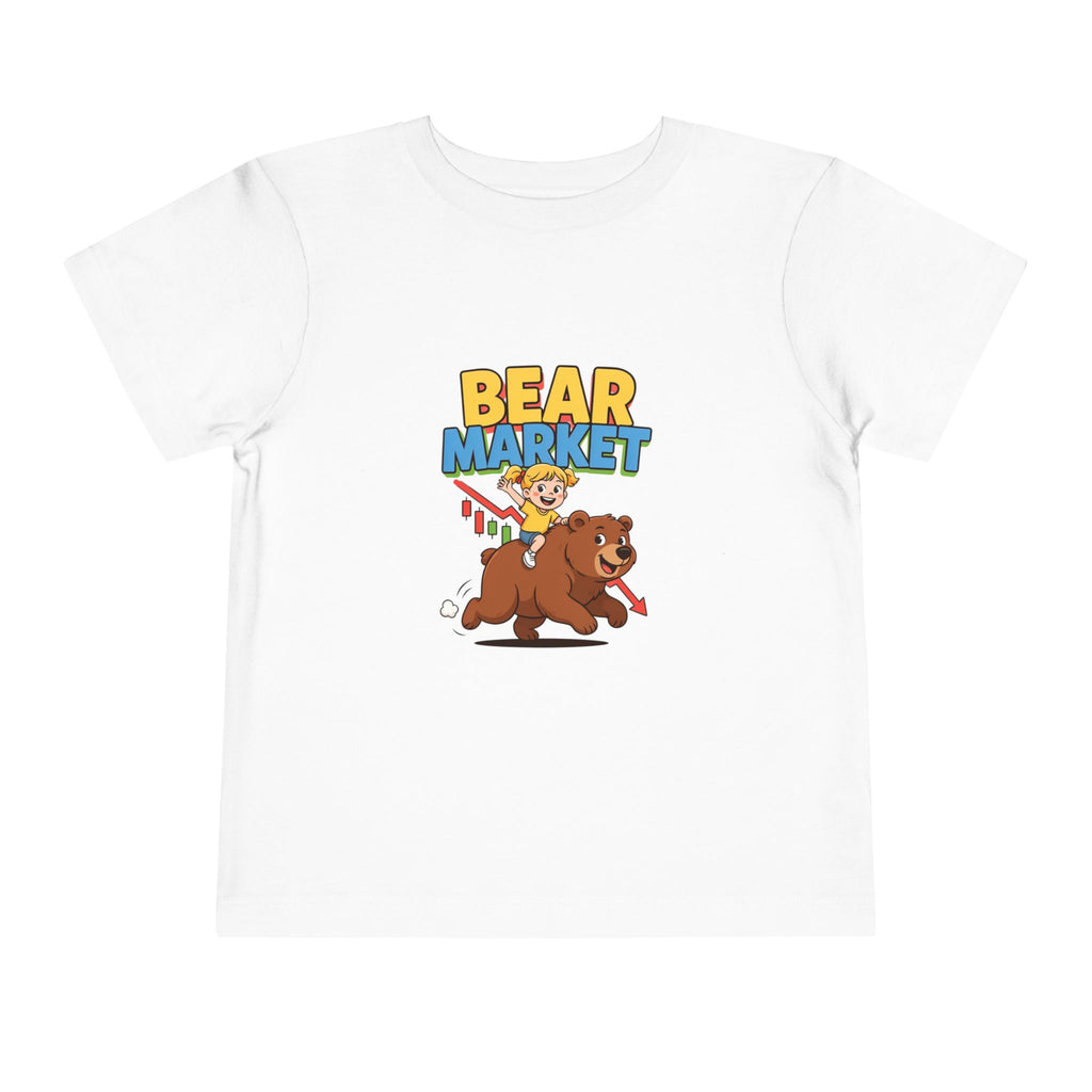BEAR MARKET. Girls' Toddler Tee | Funny Finance Kids Clothing