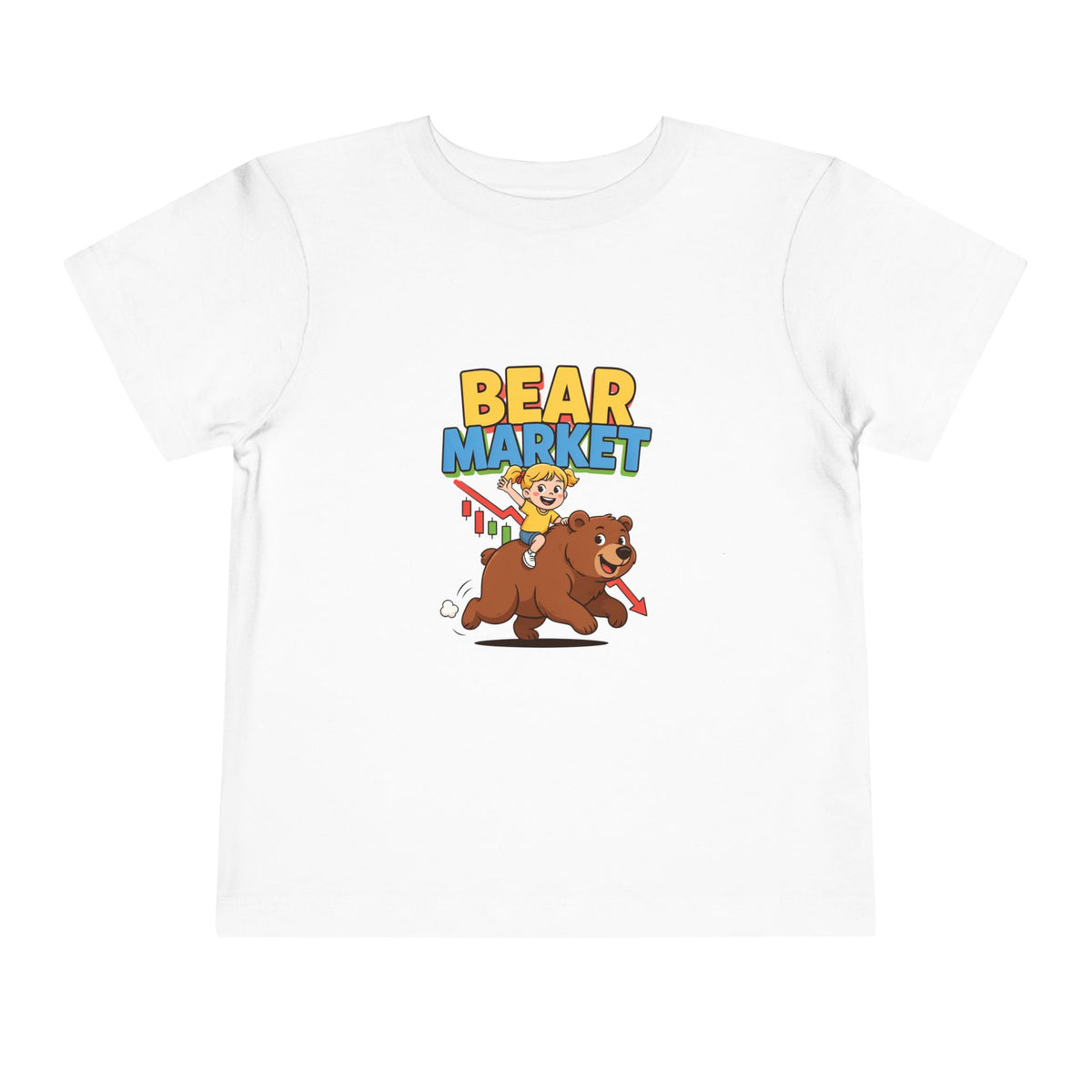 BEAR MARKET. Girls' Toddler Tee | Funny Finance Kids Clothing