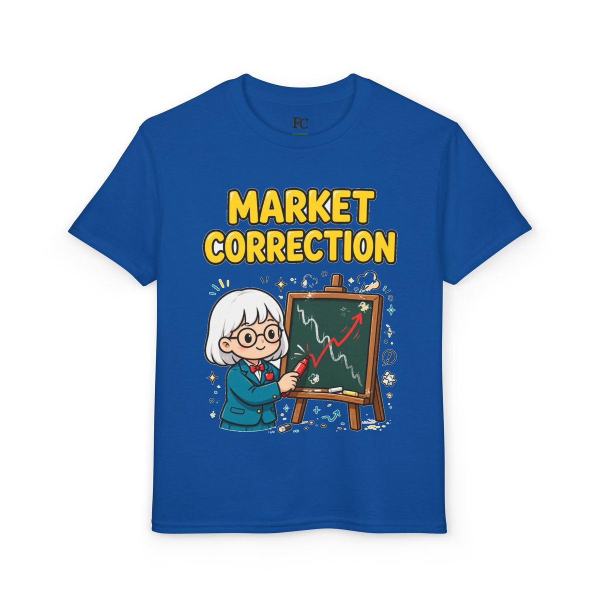 MARKET CORRECTION. Girls' Youth Tee | Funny Finance Kids Clothing