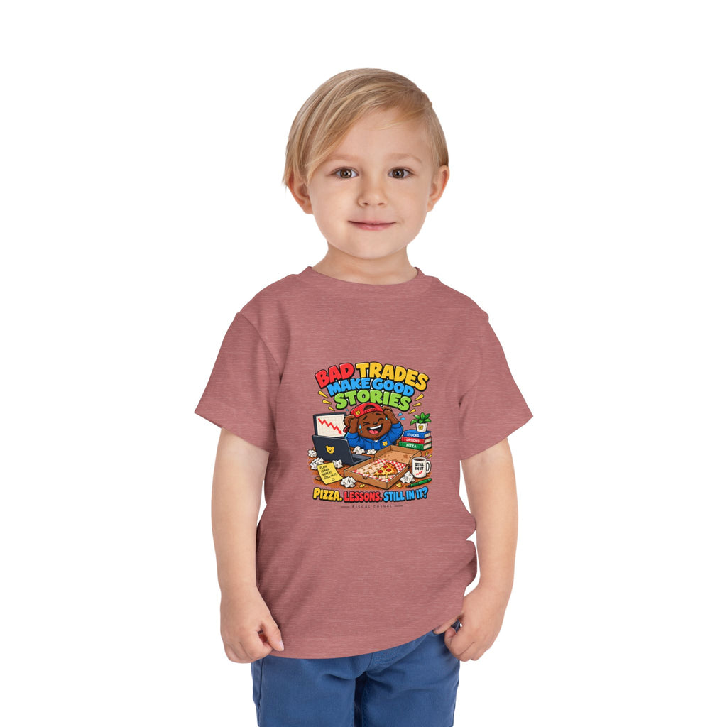 BEAR BAD TRADES. Toddler Tee | Funny Finance Kids Clothing