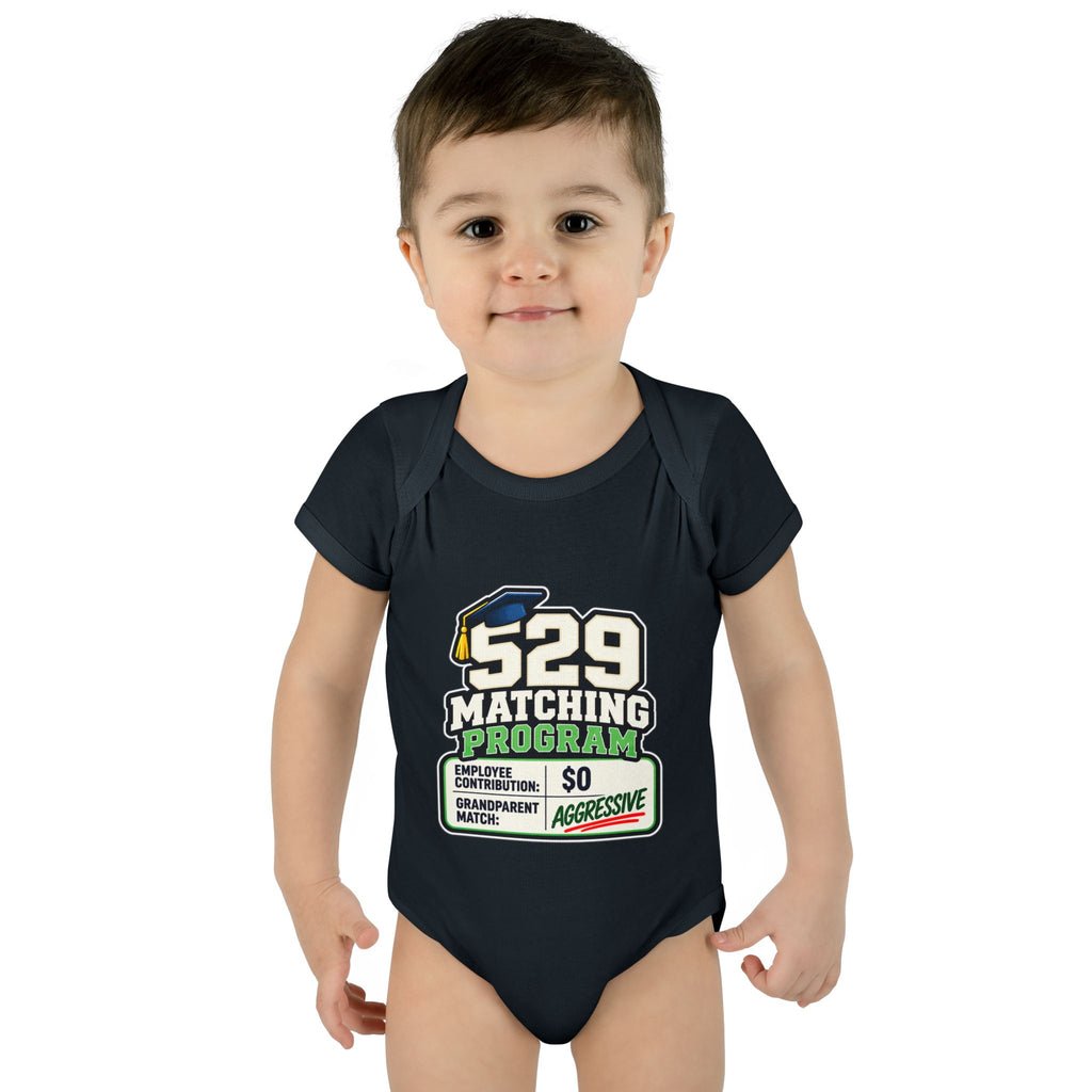 529 Matching Program: Grandparents Baby Bodysuit | Funny Finance Kids Clothing