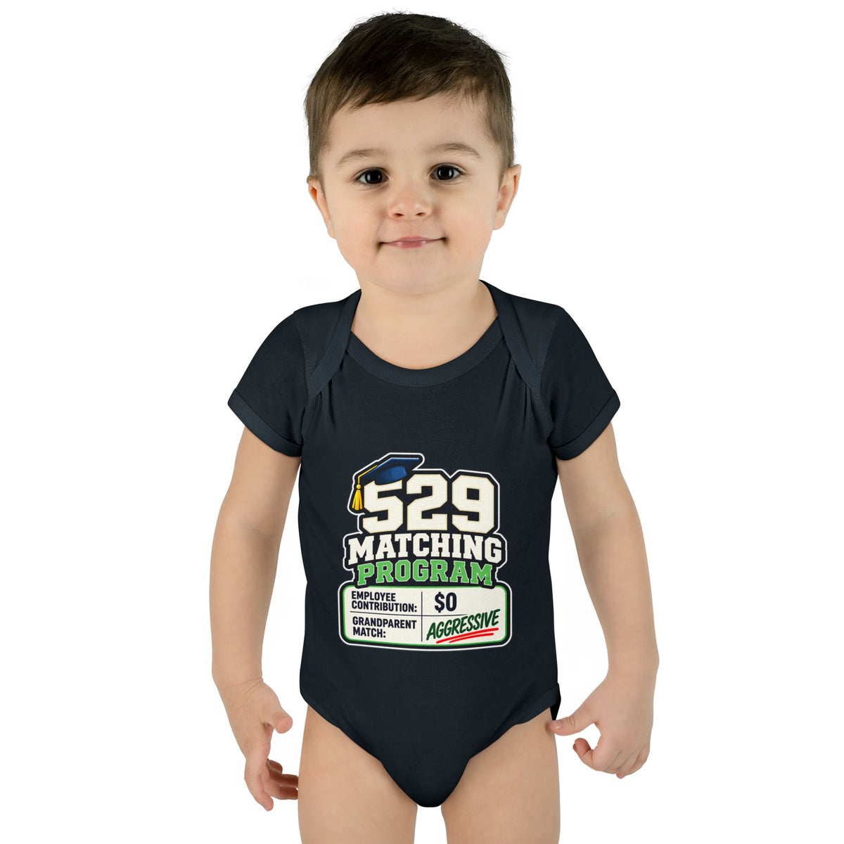 529 Matching Program: Grandparents Baby Bodysuit | Funny Finance Kids Clothing