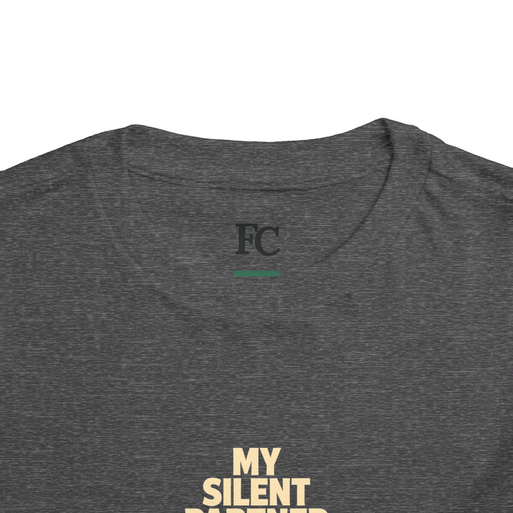 MY SILENT PARTNER. Toddler Tee | Funny Finance Kids Shirt