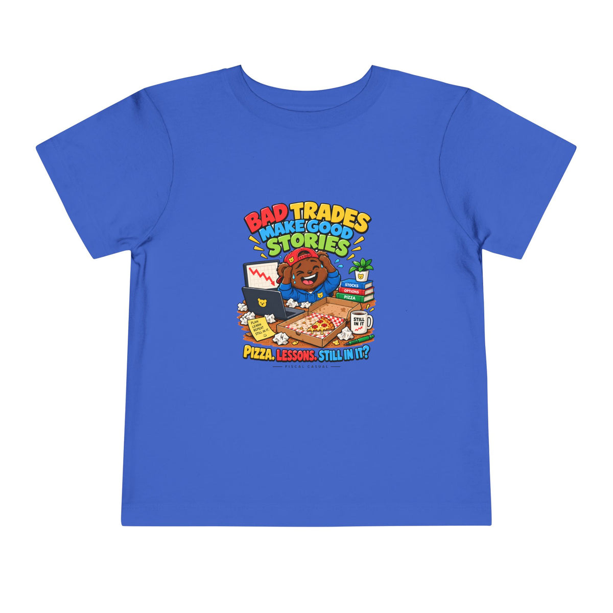BEAR BAD TRADES. Toddler Tee | Funny Finance Kids Clothing