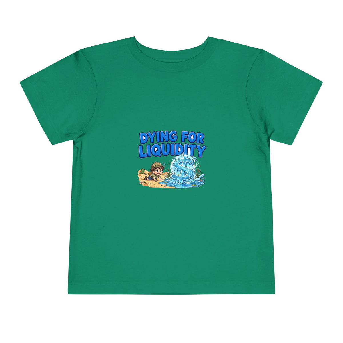 DYING FOR LIQUIDITY. Boys' Toddler Tee | Funny Finance Kids Clothing