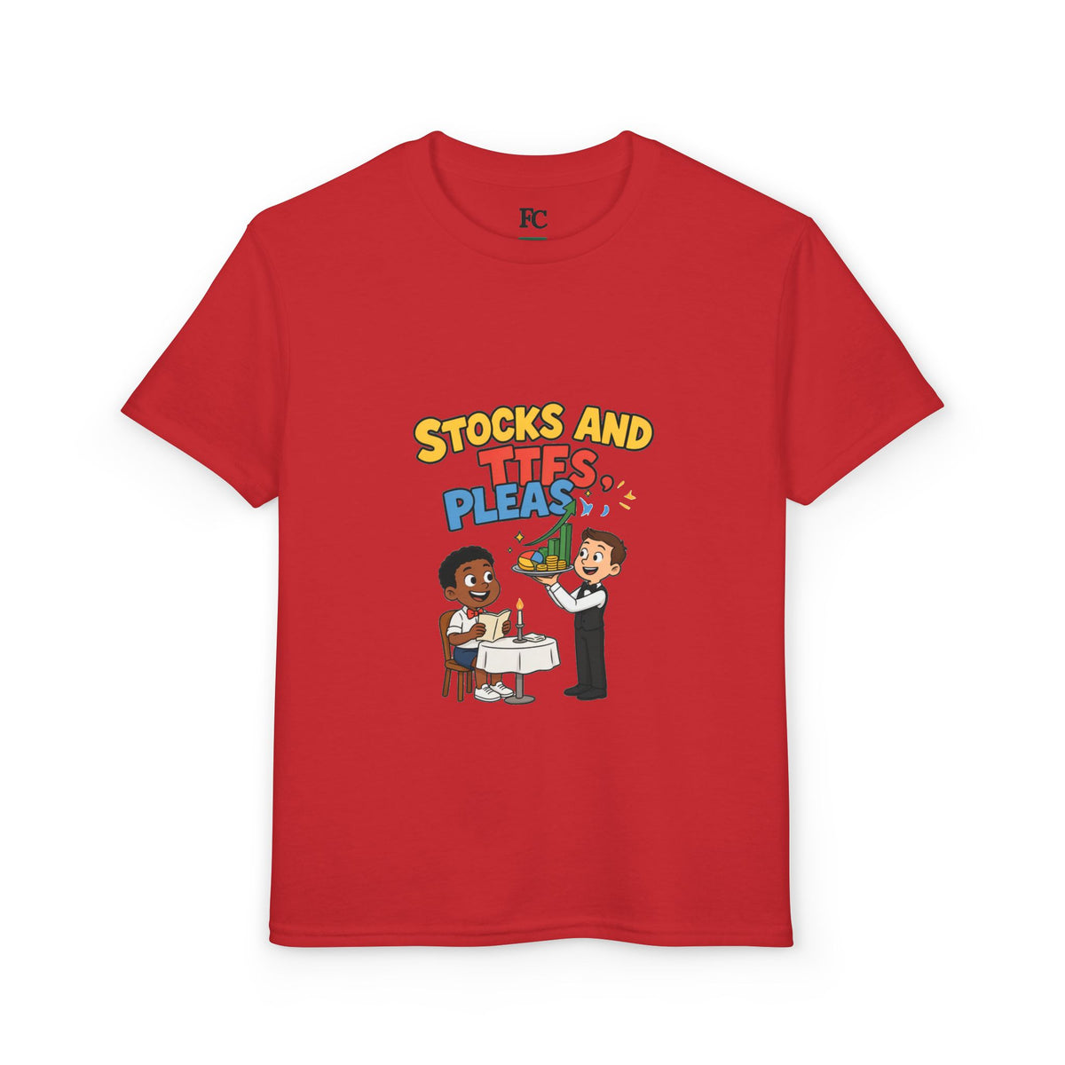 STOCKS AND ETFS, PLEASE. Boys' Youth Tee | Funny Finance Kids Clothing