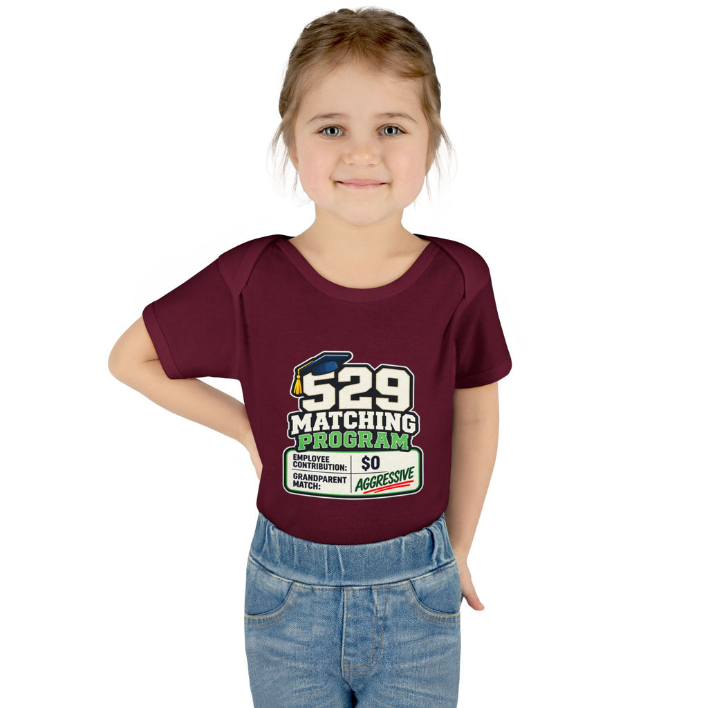 529 Matching Program: Grandparents Baby Bodysuit | Funny Finance Kids Clothing