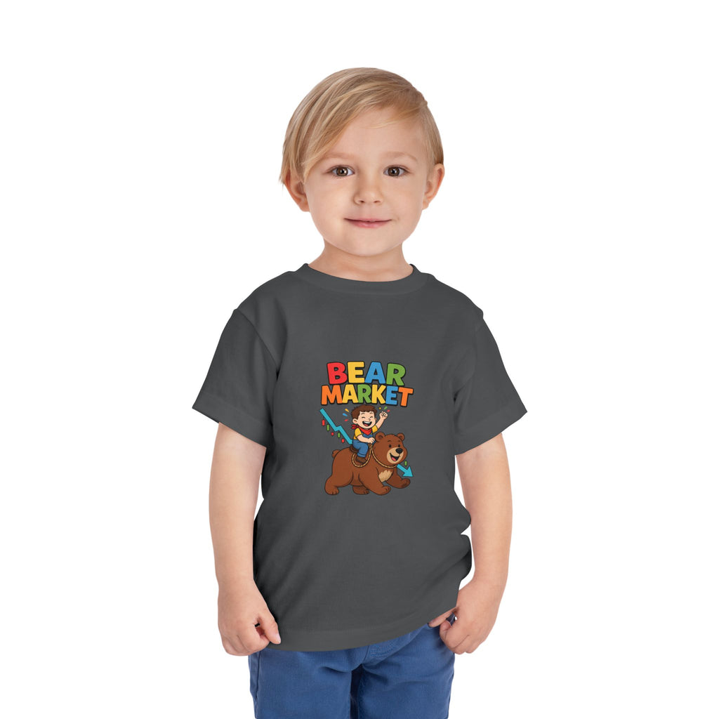 BEAR MARKET. Boys' Toddler Tee | Funny Finance Kids Clothing