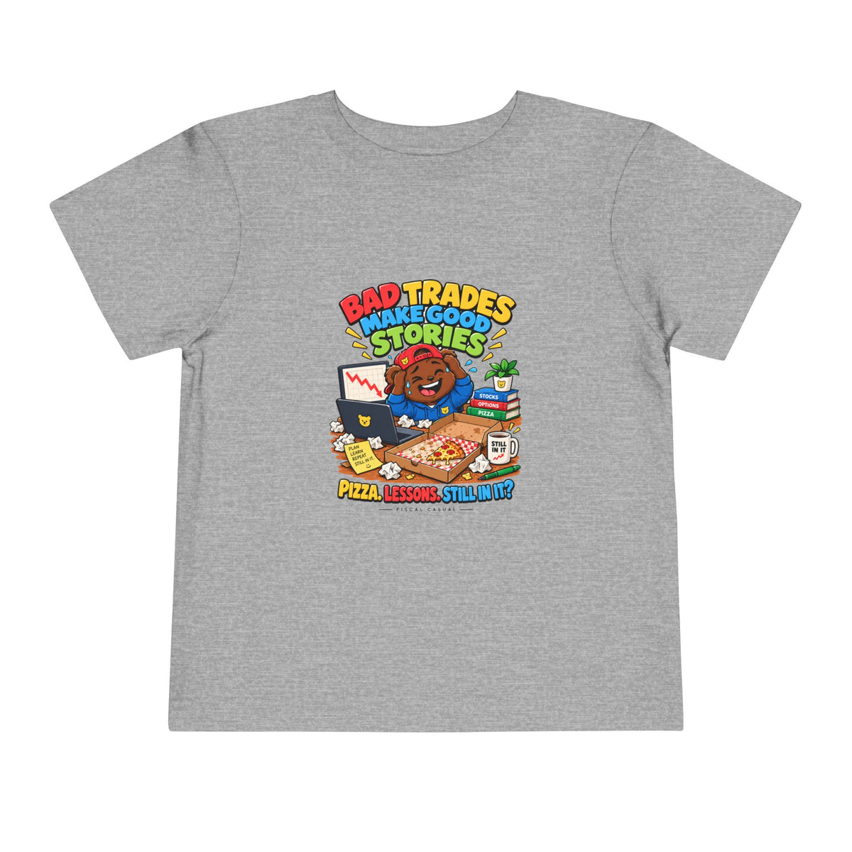 BEAR BAD TRADES. Toddler Tee | Funny Finance Kids Clothing