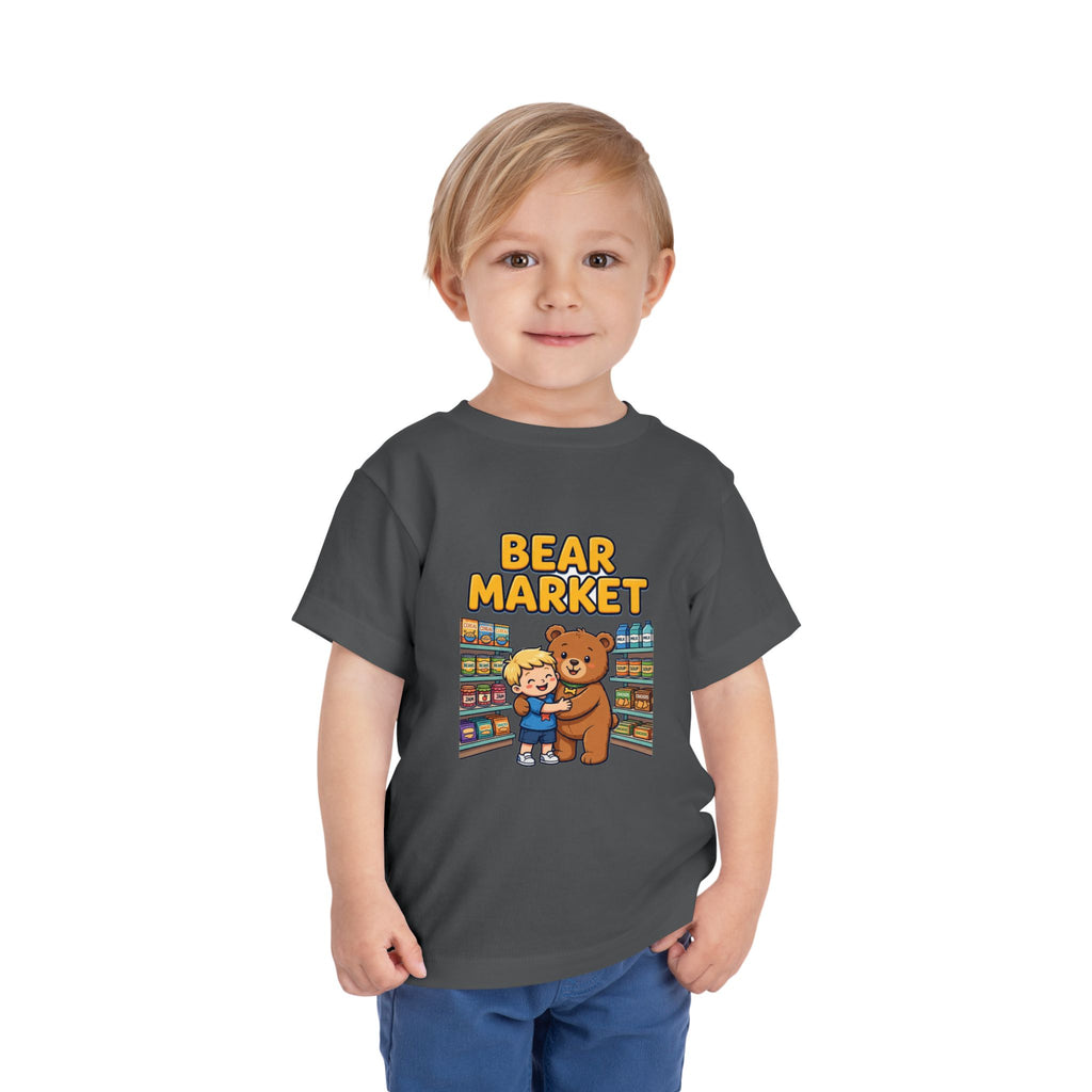 BEAR MARKET. Boys' Toddler Tee | Funny Finance Kids Clothing