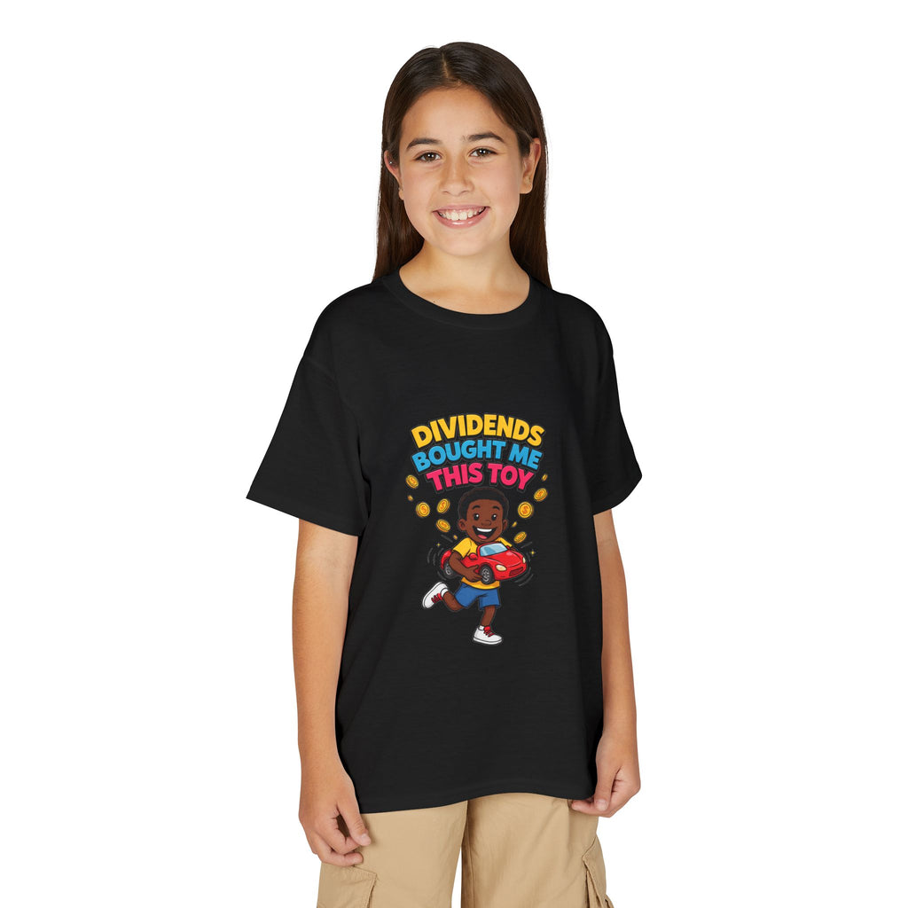 DIVIDENDS BOUGHT ME THIS TOY. Boys' Youth Tee | Funny Finance Kids Clothing