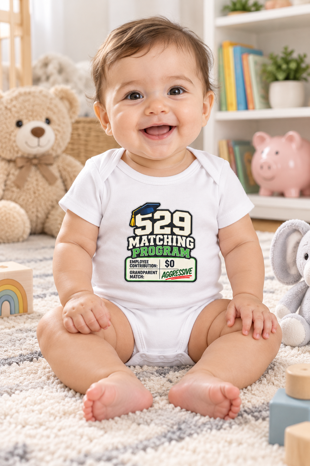 529 Matching Program: Grandparents Baby Bodysuit | Funny Finance Kids Clothing