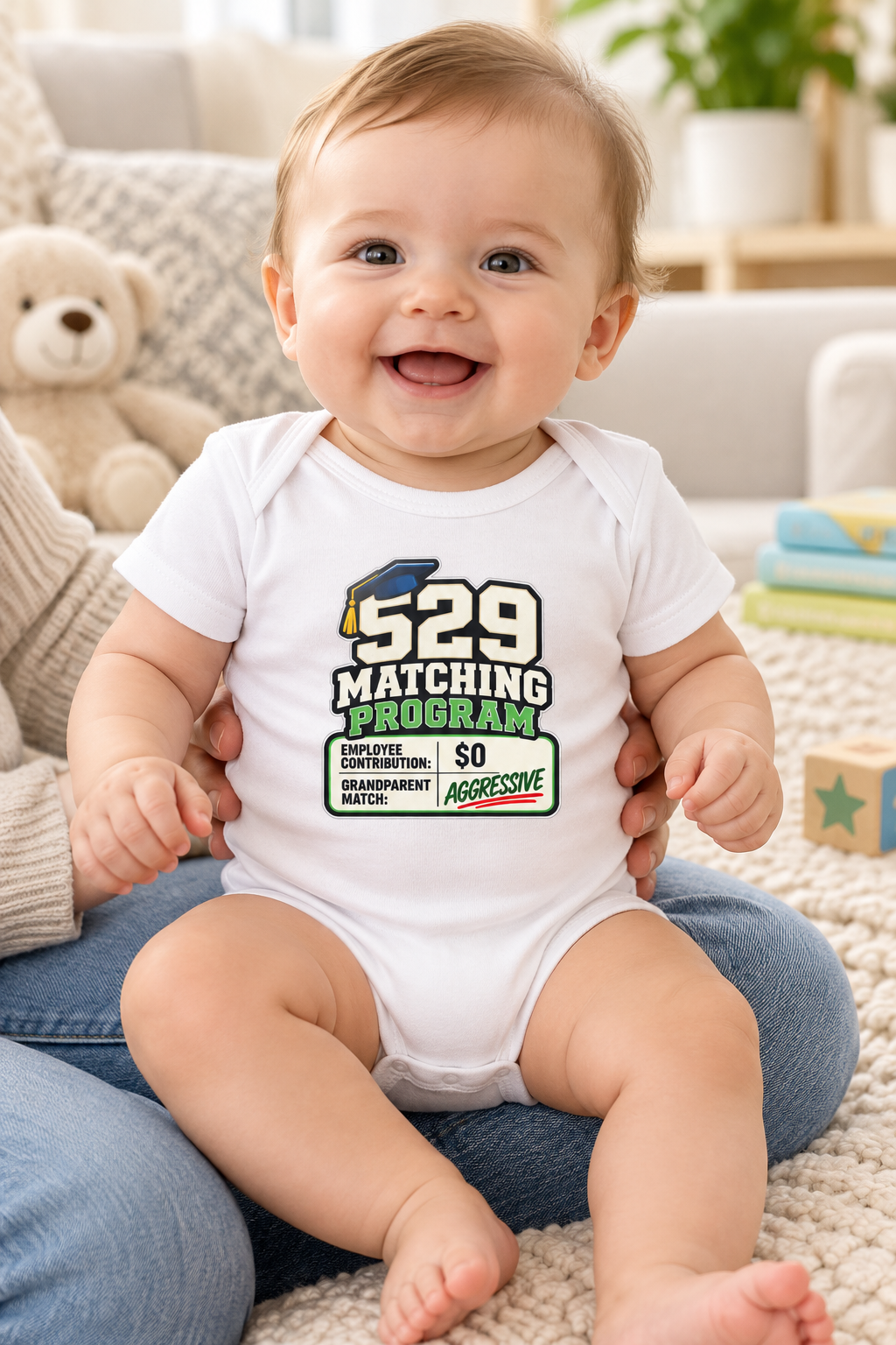 529 Matching Program: Grandparents Baby Bodysuit | Funny Finance Kids Clothing