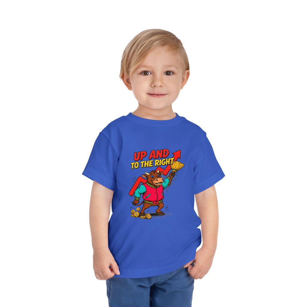 UP AND TO THE RIGHT. Toddler Tee | Funny Finance Kids Clothing