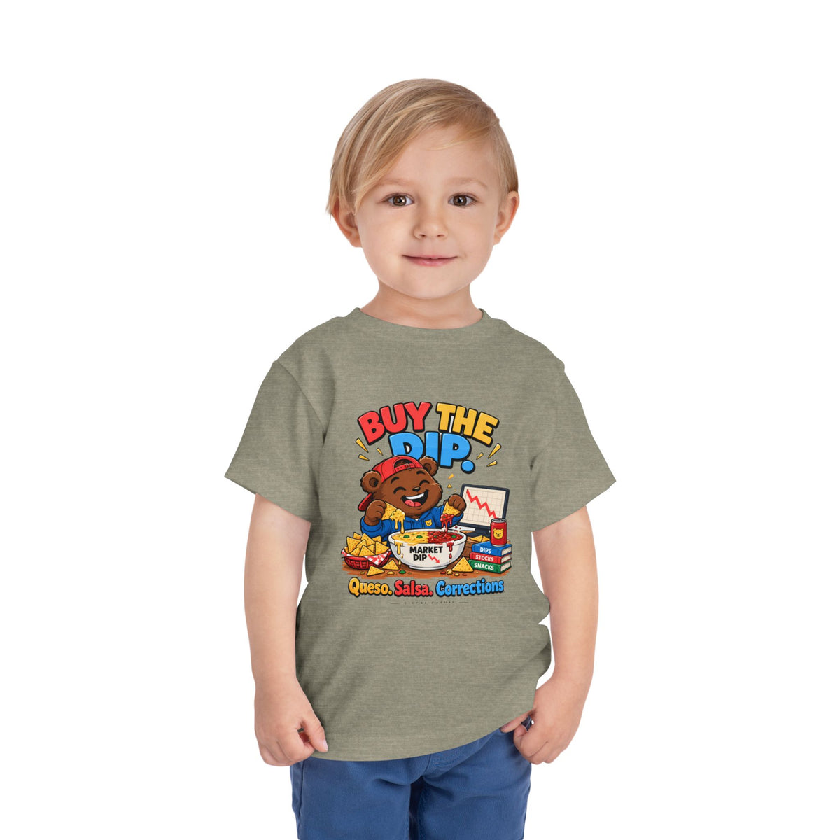BUY THE DIP BEAR. Toddler Tee | Funny Finance Kids Clothing