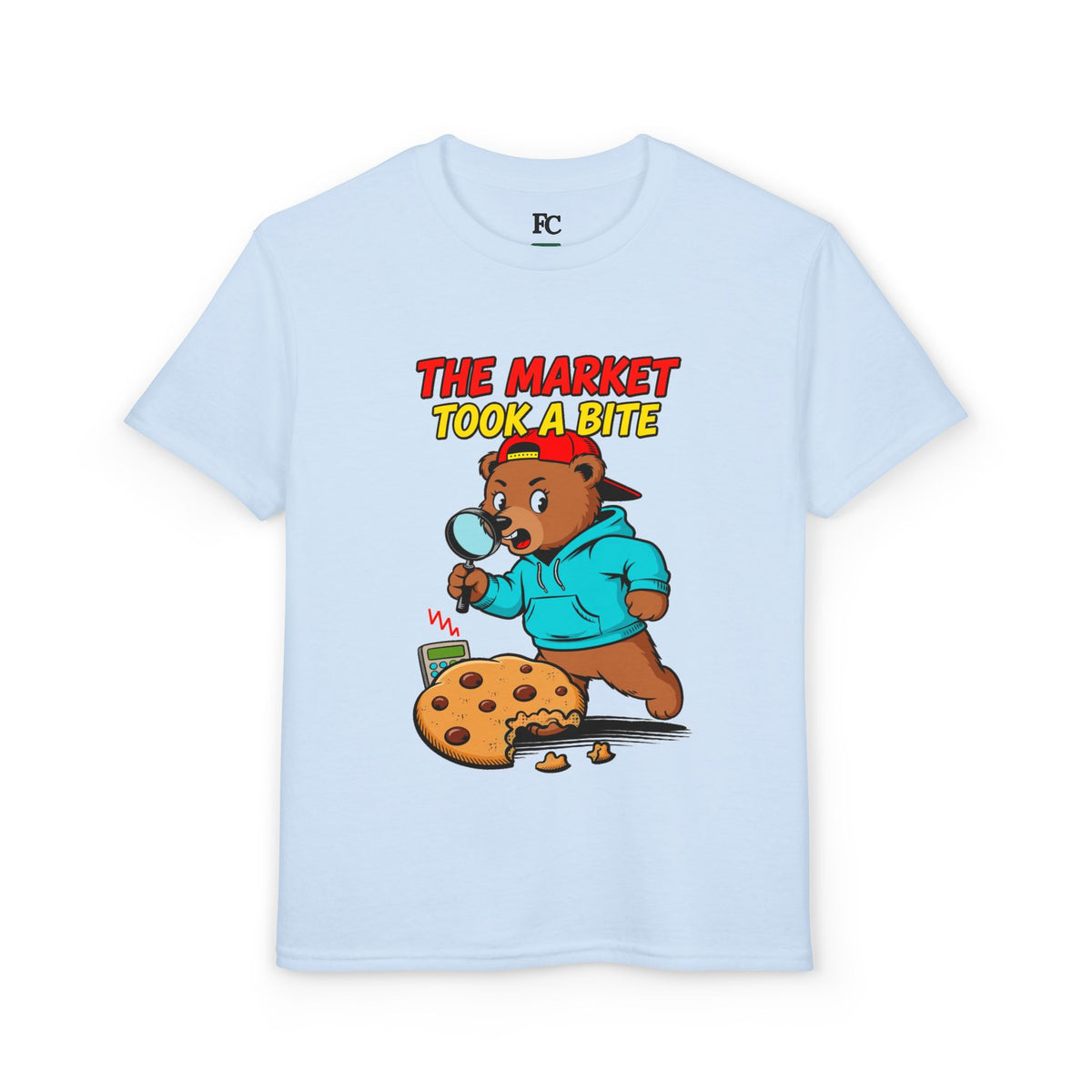 THE MARKET TOOK A BITE. Youth Tee | Funny Finance Kids Clothing