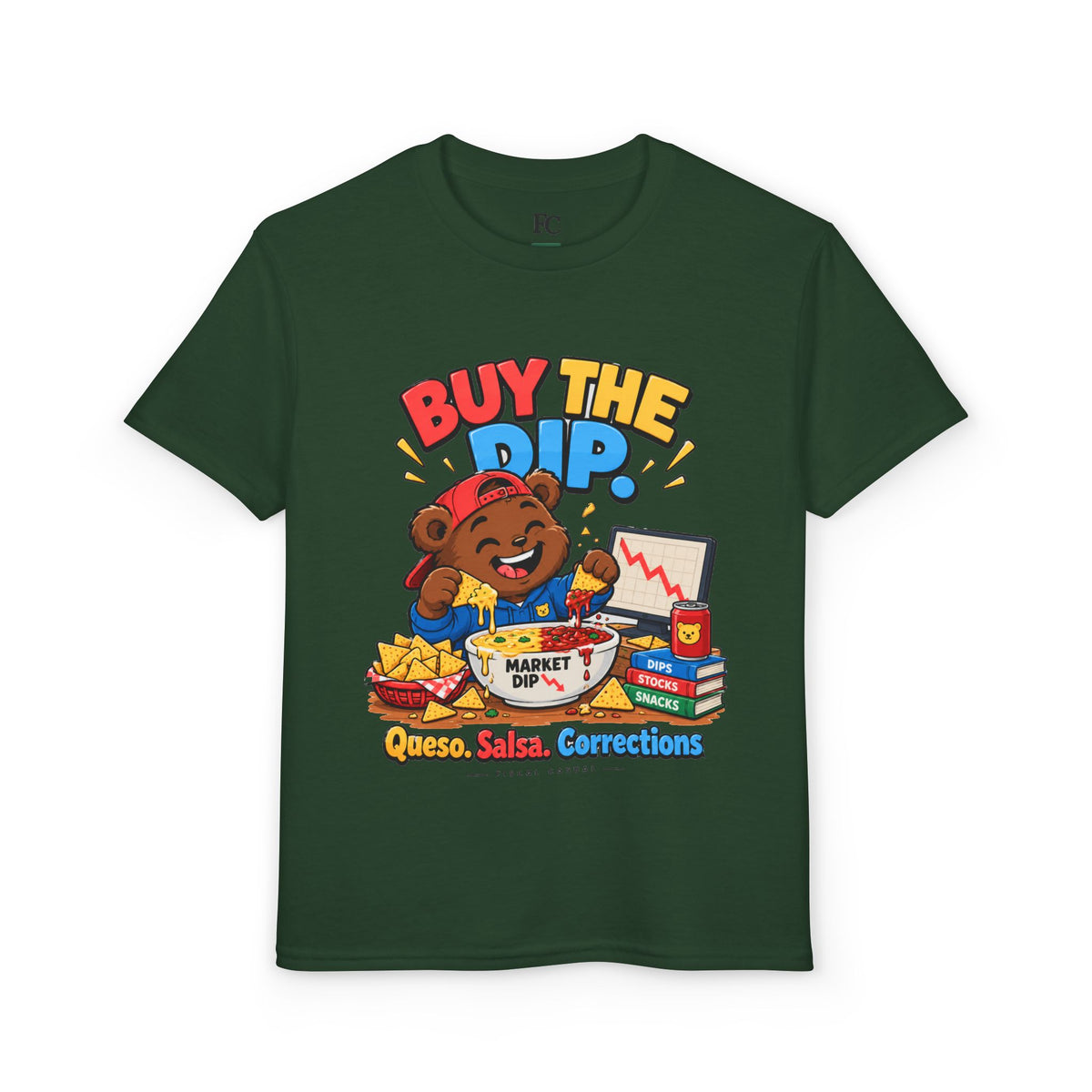 BUY THE DIP BEAR. Youth Tee | Funny Finance Kids Clothing