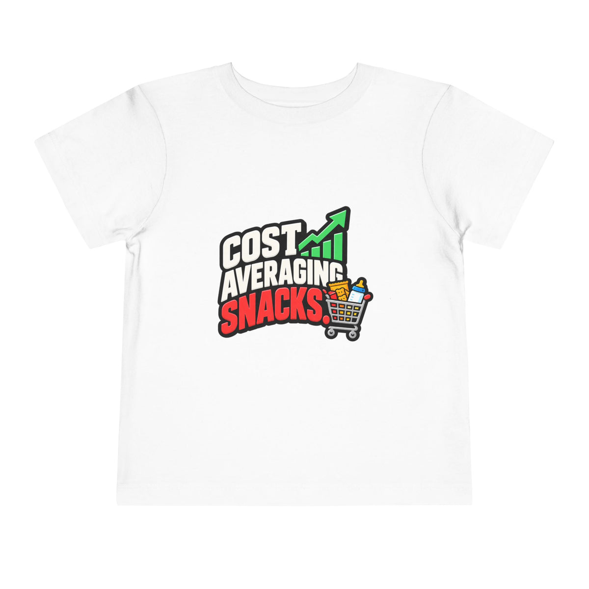 COST AVERAGING SNACKS. Fiscal Casual Junior toddler tee, front view