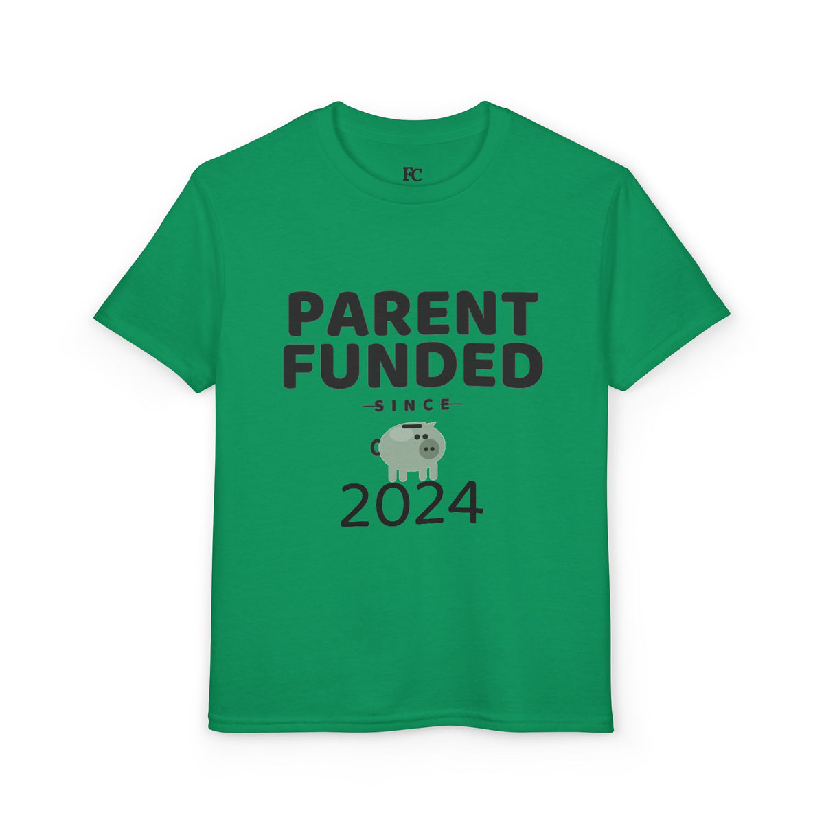 PARENT FUNDED SINCE [YEAR]. Youth Tee | Personalized Funny Finance Kids Shirt