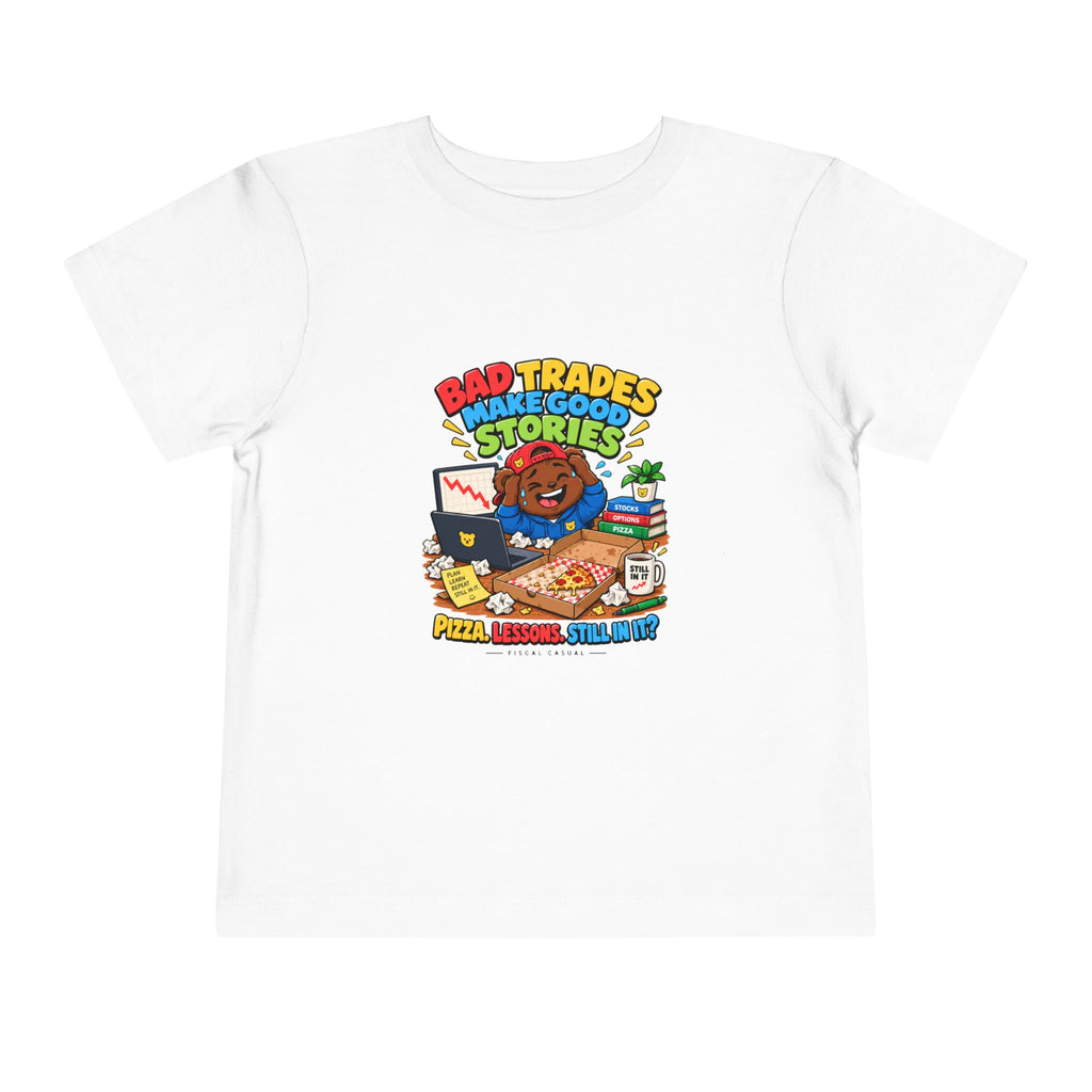 BEAR BAD TRADES. Toddler Tee | Funny Finance Kids Clothing