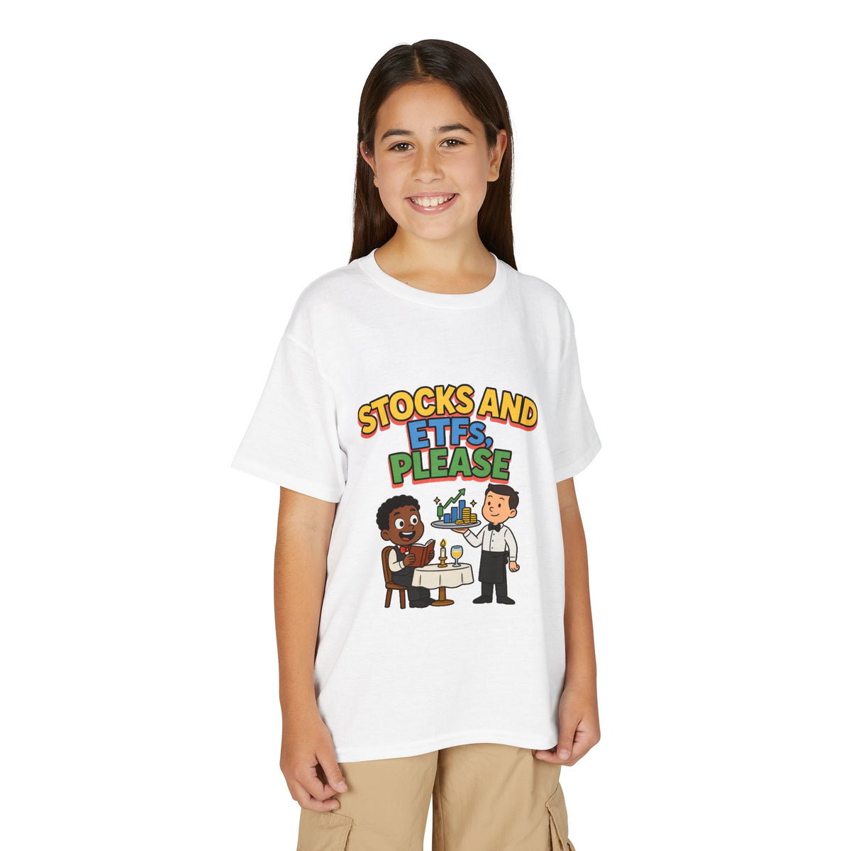 STOCKS AND ETFS, PLEASE. Boys' Youth Tee | Funny Finance Kids Clothing