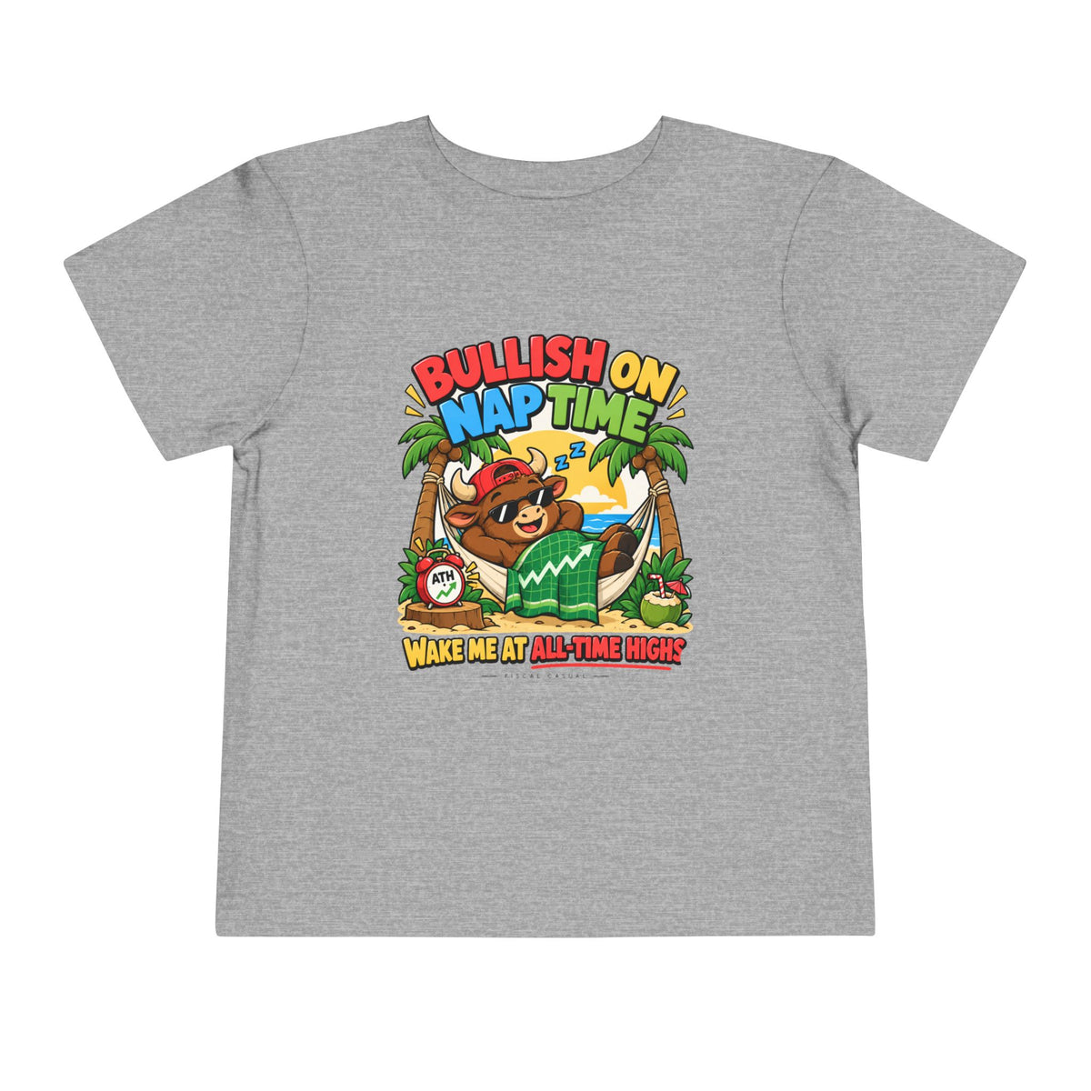 BULL NAP TIME. Toddler Tee | Funny Finance Kids Clothing