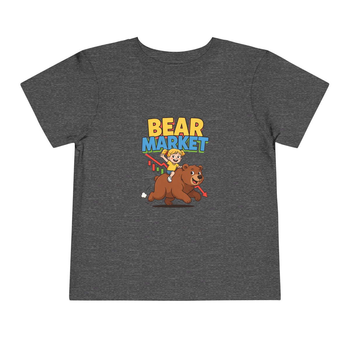 BEAR MARKET. Girls' Toddler Tee | Funny Finance Kids Clothing